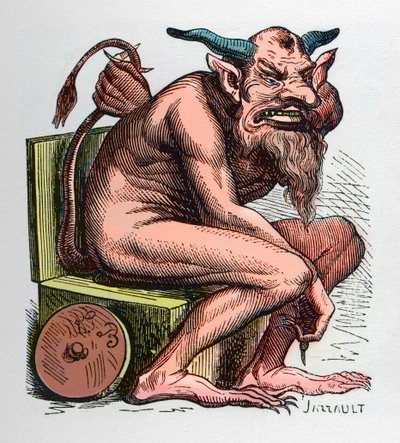 Belphegor, kuvitus Jacques Albin Simon Collin de Plancyn "Infernal Dictionarysta" tekijältä Unknown artist
