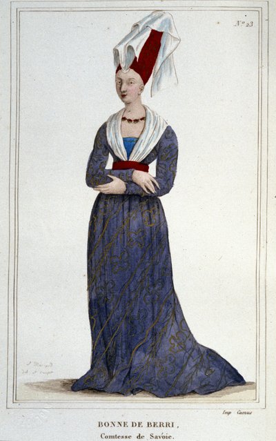 Bonne de Berry (1365-1435). Savoyn kreivitär. tekijältä Unknown artist