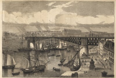 Brest - iso kääntösilta vuonna 1864 - Kansallissilta - kääntösilta - tekijältä Unknown artist