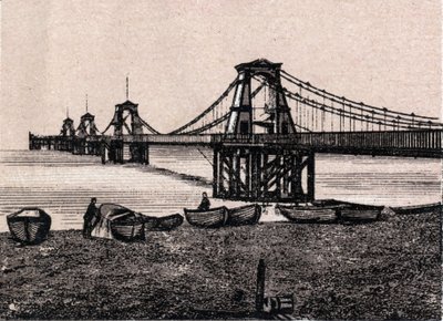 Brighton, Englanti: näkymä Chain Pier -laiturille. kirjassa "" Maailma havainnollistaa 168 näkymää"" Päiväämätön (1800-luvun loppu) tekijältä Unknown artist