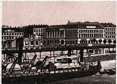 Budapest, Unkari: näkymä Danube Quayn laiturille. kirjassa "" Maailma havainnollistaa 168 näkymää"" Päiväämätön (1800-luvun loppu) tekijältä Unknown artist