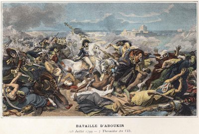 Egyptin kampanja (retkikunta) (1798-1801): Joachim Murat (1767-1815) Aboukirin taistelun aikana, 25. heinäkuuta tekijältä Unknown artist