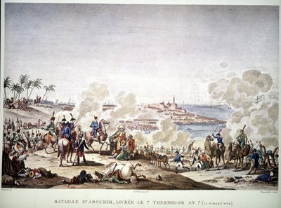 Egyptin kampanja (retkikunta) (1798-1801), Napoleon Egyptissä: Aboukirin taistelu, 25. heinäkuuta tekijältä Unknown artist