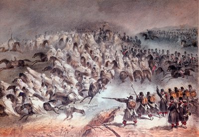Algerian kampanja, Konstantinuksen valloitus: Ranskan armeijan vetäytyminen Sidi-Tamtamissa, 27. marraskuuta 1836 (Litografia tekijältä Unknown artist