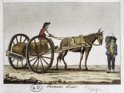 Kärry ja vesisäiliö Espanjassa 1800-luvulla tekijältä Unknown artist
