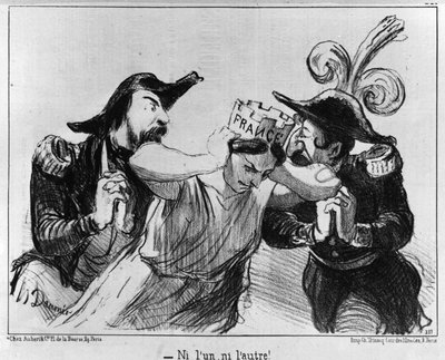 Sarjakuva ensimmäisten presidentinvaalien kampanjasta joulukuussa 1848. tekijältä Unknown artist