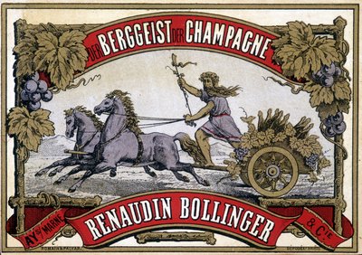 Champagne -etiketti “Renaudin Bollinger”. tekijältä Unknown artist