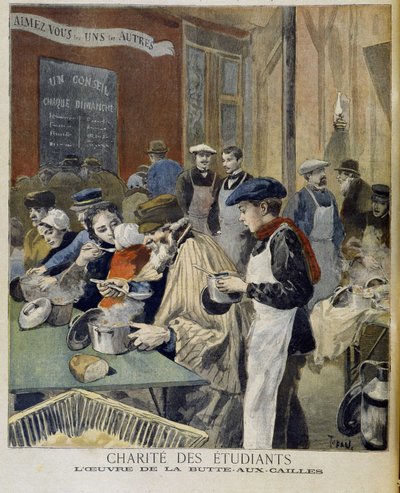 Opiskelijoiden hyväntekeväisyys, Butte aux Caillesin työ - "" Le petit journal" -lehdessä 5. helmikuuta tekijältä Unknown artist