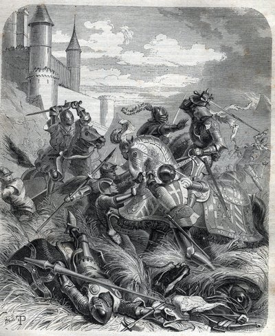 Kaarle III, joka tunnetaan nimellä Kaarle Duras (Durazzo), Napolin kuningas saapui Napoliin kansan avulla heinäkuun 16. tekijältä Unknown artist