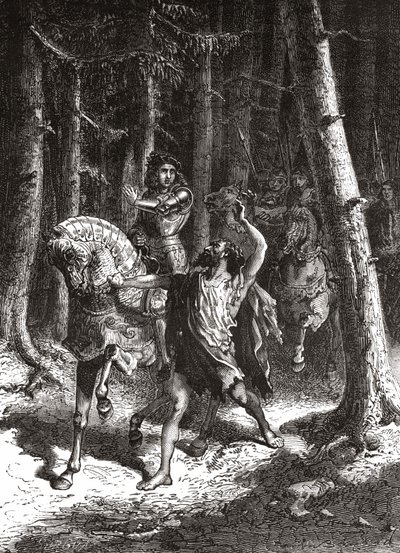 Charles VI (hulluudessaan) Le Mansin metsässä - Henri Martinin "" L