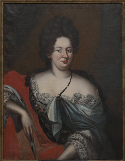 Charlotte Sophie, Kurinmaan herttuatar - Charlotte Sophien (1651-1728), Kurinmaan herttuatar, Anonyymi muotokuva. Öljy kankaalle. Mitat: 98x74 cm. Tukholman kansallismuseo tekijältä Unknown artist