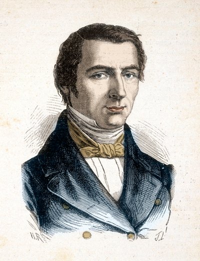 Claude Frederic Bastiat klassinen liberaaliteoreetikko, poliittinen taloustieteilijä - Frederic Bastiatin muotokuva, Economiste (1801 - 1850) - teoksessa "" Les Contemporains"", 1800-luvun lopussa. tekijältä Unknown artist