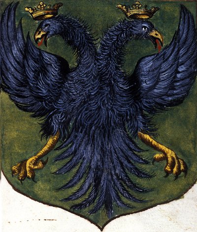Venäjän vaakuna koristaa kotkaa kahdella päällä. 1800-luvulla tekijältä Unknown artist