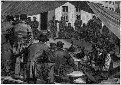 Kukkotaistelut Belgiassa vuonna 1888 "" le journal de la Jeunesse "" de 1888 -lehdessä. tekijältä Unknown artist