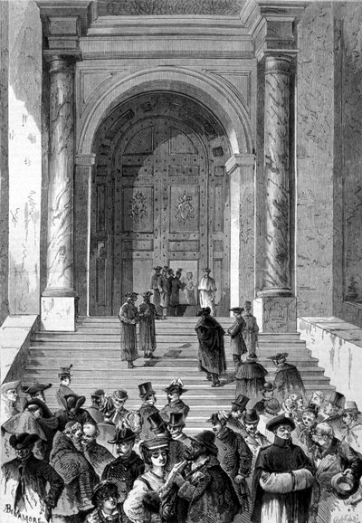 Konklaavi, jossa paavi Leon XIII. 1878 valittiin. tekijältä Unknown artist