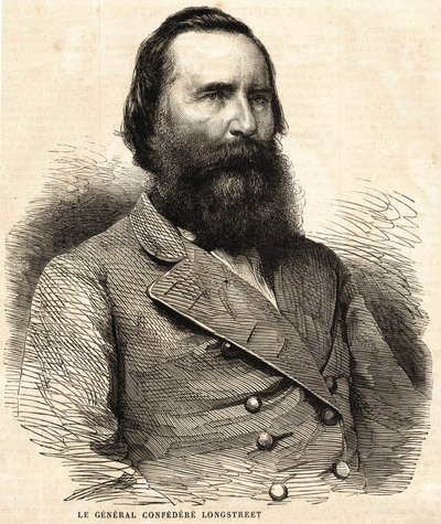 Konfederaation kenraali James Longstreet (1821 - 1904). tekijältä Unknown artist