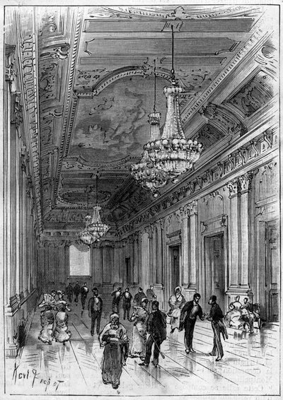 Constantine-teatteri Algeriassa, jonka rakensi arkkitehti Paul Jean Gion (1838-1904) vuosina 1877-1883 - pääsygalleria tekijältä Unknown artist