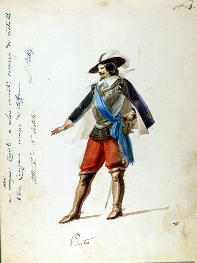 Puku Arrigon hahmolle oopperassa "Giovanna de Guzman"" Giuseppe Verdin säveltämän sisilialaisen Vepresin (I vespri siciliani) ensimmäisen esityksen nimi. Nimetön puku, joka tehtiin Milanon Scala-teatteriin vuonna 1856. tekijältä Unknown artist