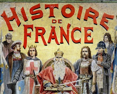 Histoire de France -kirjan kansi historiallisilla henkilöillä. tekijältä Unknown artist