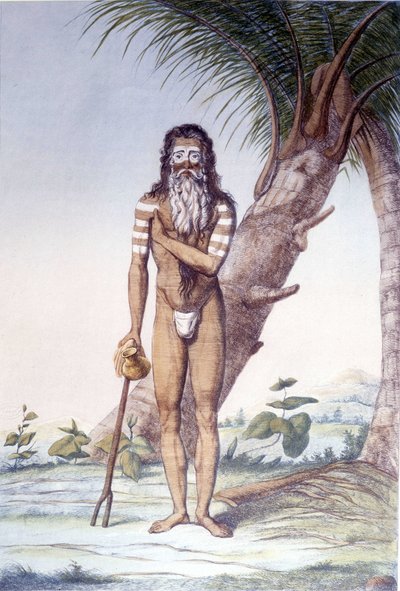 Kulttuuri, sivilisaatio ja intialainen yhteiskunta: Fakiirin muotokuva (faquir), Intia. tekijältä Unknown artist
