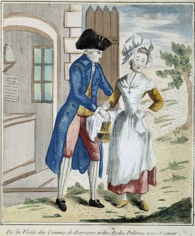 Tulli: estevero - karikatyyri noin 1800 tekijältä Unknown artist