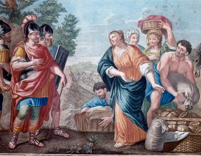 David et Abigail (Abigail, Abigail) 1800-luvun Milanon litografia, yksityinen kokoelma tekijältä Unknown artist