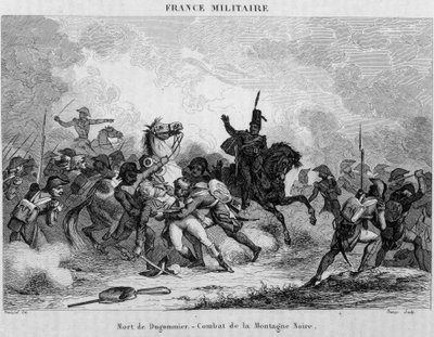 Death of Dugommier - Black Mountainin taistelu espanjalaisia vastaan. tekijältä Unknown artist