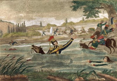Prinssi Joseph (Jozef) Antoni Poniatowski (s. 1763) kuoli Eelsterin kulmassa vuonna 1813, ajan kaiverrus tekijältä Unknown artist