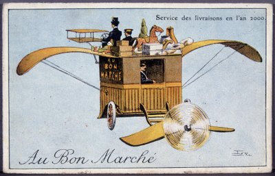 Jakelupalvelu vuonna 2000 - Bon Marché etiketti, 1800-luvun loppu tekijältä Unknown artist