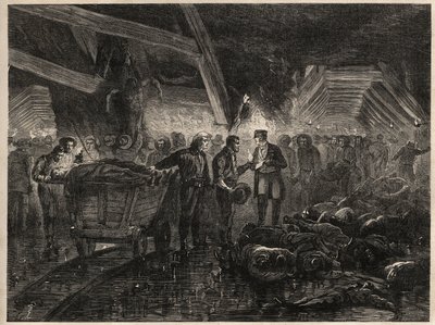 Bessegen kaivosten katastrofi - MINES DE COAL DE LALLE - Tulvat tekijältä Unknown artist