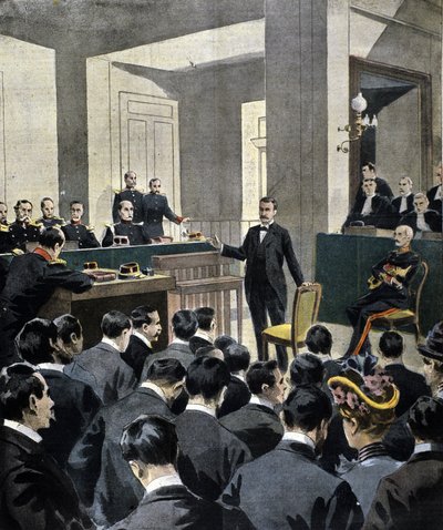 Dreyfusin tapaus: everstiluutnantti Georges Picquartin (1854-1914) todistus kirjailija Emile Zolan oikeudenkäynnissä (J