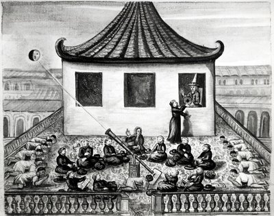 Auringonpimennys - "" Siamin valtakunnan matkat, historiallinen 1688"". tekijältä Unknown artist