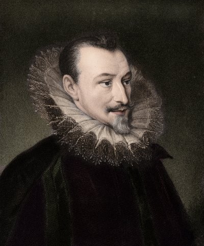 Edmund Spenser c1552/3-1599 - kaiverrus - 1800-luku tekijältä Unknown artist