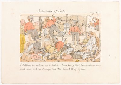 "Joukkojen nousu", elokuvasta "Scenes of Life in Jalkaväkirykmentissä" tekijältä Unknown artist