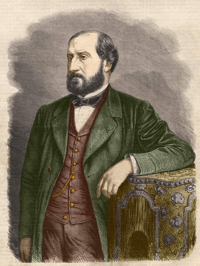 Emile Augier, ranskalainen näytelmäkirjailija (1820 - 1889). tekijältä Unknown artist