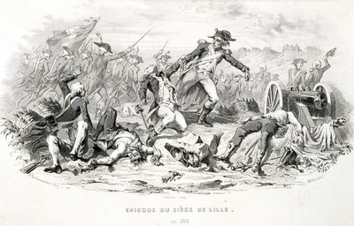 Episodi Lillen piirityksestä vuonna 1792 - "" Fasttes de Gardes Nationales de France""" tekijältä Unknown artist