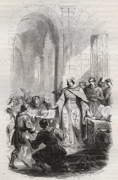 Ermesinde, Luxemburgin kreivitär - Luxemburgilaisen Ermesinde Ieren Luxemburgin asukkaille myöntämä postimaksu vuonna 1243 - Kaiverrus vuodelta 1868 Theodore Justen (1818-18) teoksen "Belgian historiasta primitiivistä Leopold I:n loppuun" tekijältä Unknown artist