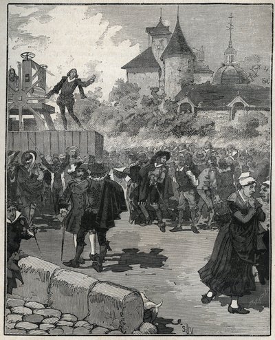 Nicolas Briotin (Ranskan kuningaskunnan kaivertaja) (1579-1646) kokemus mekaanisesta louhinnasta vuonna 1616. Kaiverrus vuodelta 1885 kirjaan ""Les arts et metiers illustrés"", kirjoittanut Adolphe BITARD. tekijältä Unknown artist