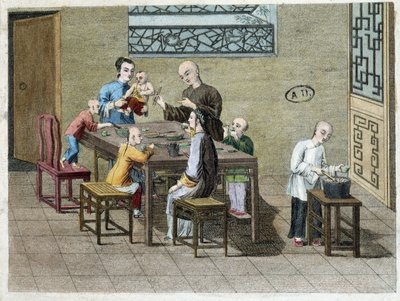 Perheateria Kiinassa 1800-luvulla tekijältä Unknown artist