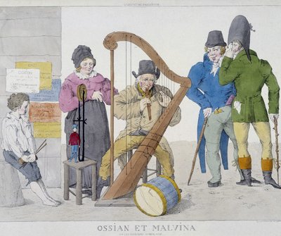 Matkustavien muusikoiden perhe 1800-luvulla tekijältä Unknown artist