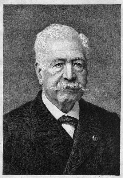 Ferdinand de Lesseps (1805-1894), ranskalainen diplomaatti ja hallintovirkamies. tekijältä Unknown artist