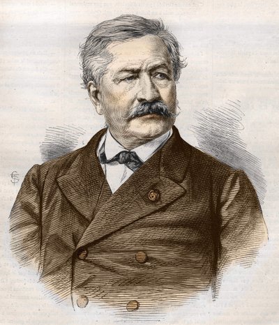Ferdinand de Lesseps (1805 - 1894), kaiverrus, Bianchetti-kokoelma tekijältä Unknown artist