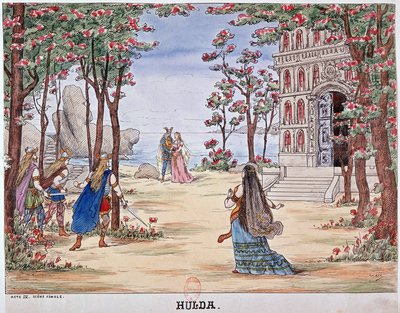 Oopperan "" Hulda" viimeinen kohtaus tekijältä Unknown artist
