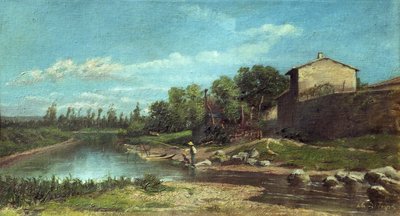 Kalastaja (tempera paneelissa) tekijältä Unknown artist