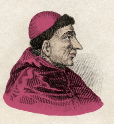 Francisco Jimenez de Cisneros (Gonzalo Jimenez de Cisneros) (1436-1517) kardinaali, uskonnollinen uudistaja ja Espanjan valtiomies. Kaiverrus 1800-luvulta. tekijältä Unknown artist