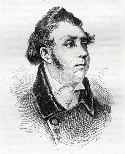 Francois Charles (Francois-Charles) Dulong - ranskalainen lakimies ja poliitikko - 1792-1834 - kaiverrus tekijältä Unknown artist