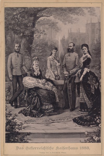 Franz Joseph I ja Elisabeth Itävallan ja heidän keisarillinen perheensä tekijältä Unknown artist