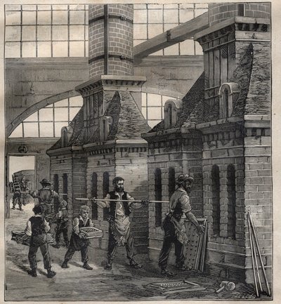 Ranskan teollisuus: posliininappien valmistus - Kaiverrus "La Science francaise" tekijältä Unknown artist