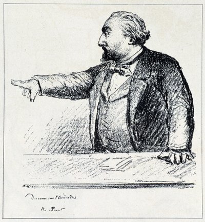 Gambetta pitää puheensa Amnestysta. tekijältä Unknown artist