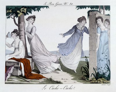 Piilosta etsivä peli (Cache Cache) - elokuvassa "" The Good Genre", n¡80, 1800-luvun alku tekijältä Unknown artist